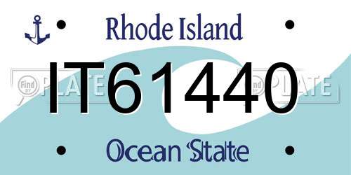 IT61440 Rhode Island License Plate