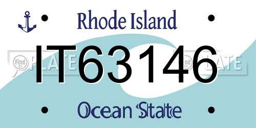 IT63146 Rhode Island License Plate
