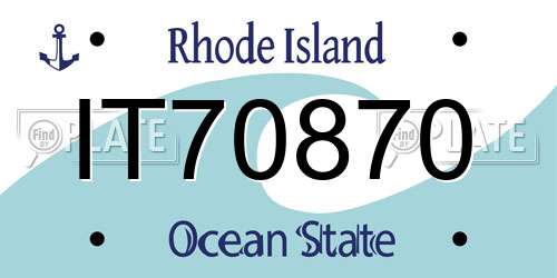 IT70870 Rhode Island License Plate