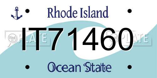 IT71460 Rhode Island License Plate