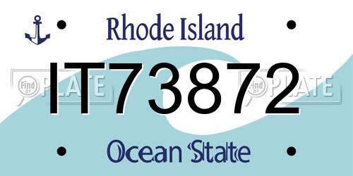 IT73872 Rhode Island License Plate