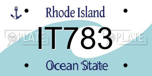 IT783 Rhode Island License Plate