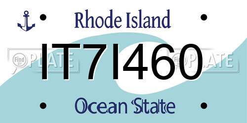 IT7I460 Rhode Island License Plate