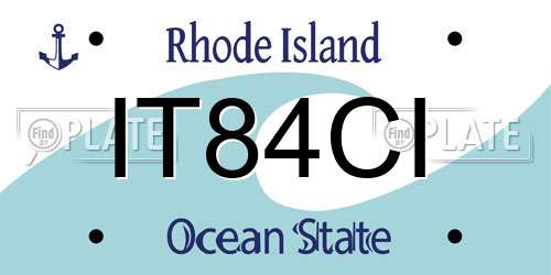 IT84CI Rhode Island License Plate