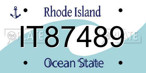 IT87489 Rhode Island License Plate