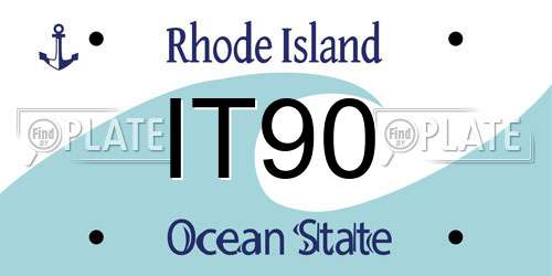 IT90 Rhode Island License Plate