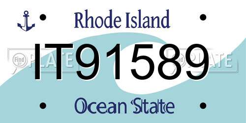 IT91589 Rhode Island License Plate