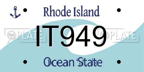 IT949 Rhode Island License Plate
