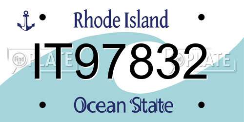 IT97832 Rhode Island License Plate