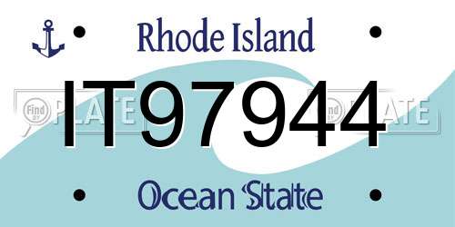 IT97944 Rhode Island License Plate