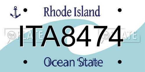 ITA8474 Rhode Island License Plate