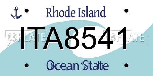 ITA8541 Rhode Island License Plate