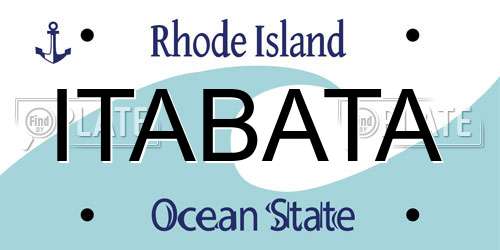 ITABATA Rhode Island License Plate