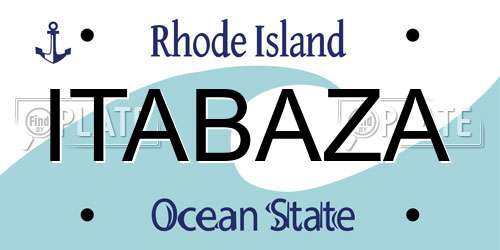 ITABAZA Rhode Island License Plate
