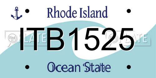 ITB1525 Rhode Island License Plate