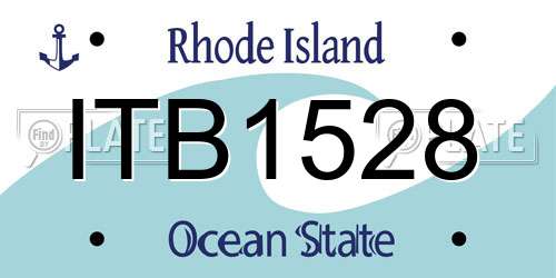 ITB1528 Rhode Island License Plate