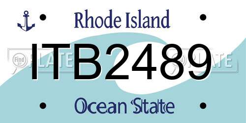 ITB2489 Rhode Island License Plate