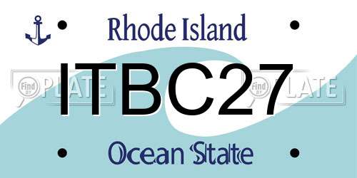 ITBC27 Rhode Island License Plate