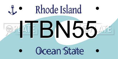 ITBN55 Rhode Island License Plate