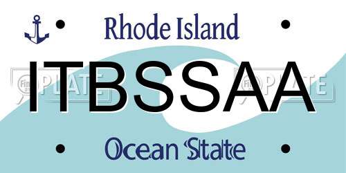 ITBSSAA Rhode Island License Plate