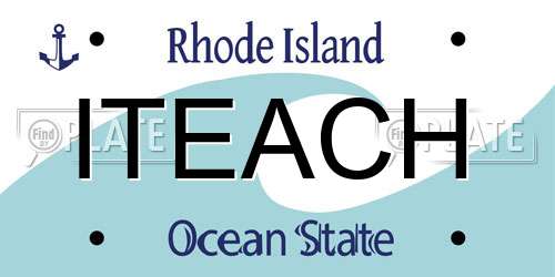 ITEACH Rhode Island License Plate