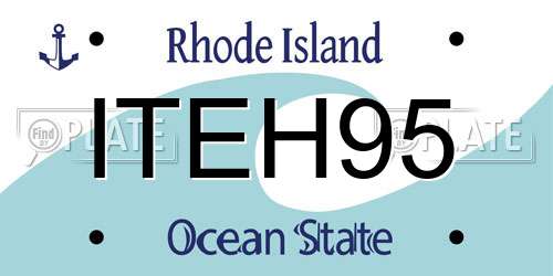 ITEH95 Rhode Island License Plate