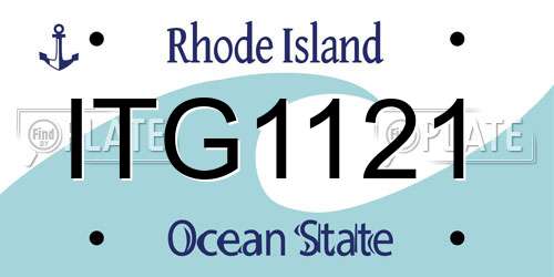 ITG1121 Rhode Island License Plate