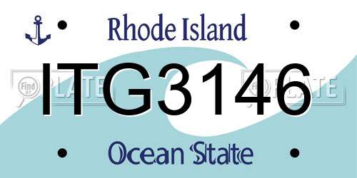 ITG3146 Rhode Island License Plate