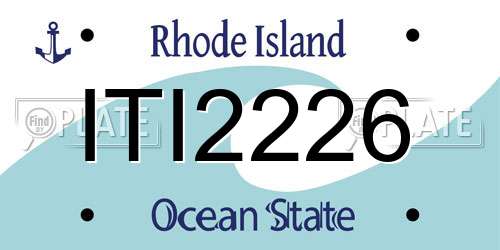 ITI2226 Rhode Island License Plate