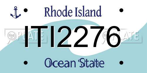 ITI2276 Rhode Island License Plate