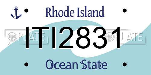 ITI2831 Rhode Island License Plate