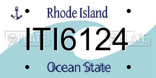 ITI6124 Rhode Island License Plate