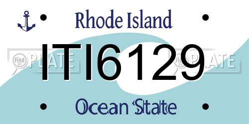 ITI6129 Rhode Island License Plate