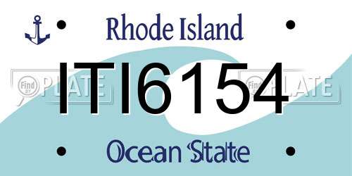 ITI6154 Rhode Island License Plate