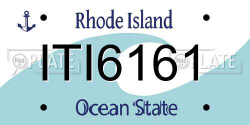 ITI6161 Rhode Island License Plate