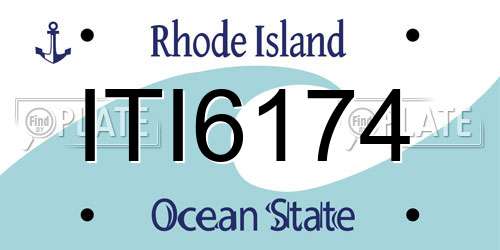 ITI6174 Rhode Island License Plate