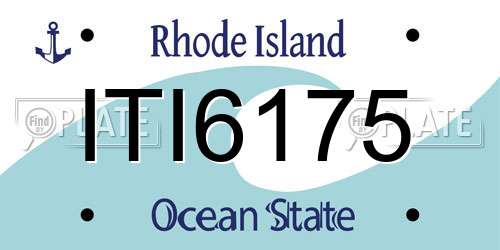 ITI6175 Rhode Island License Plate