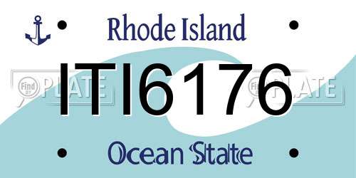 ITI6176 Rhode Island License Plate