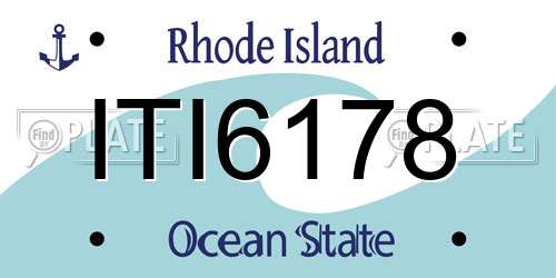 ITI6178 Rhode Island License Plate