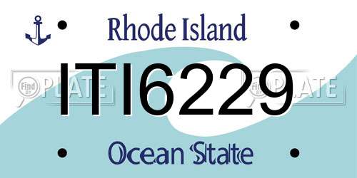 ITI6229 Rhode Island License Plate