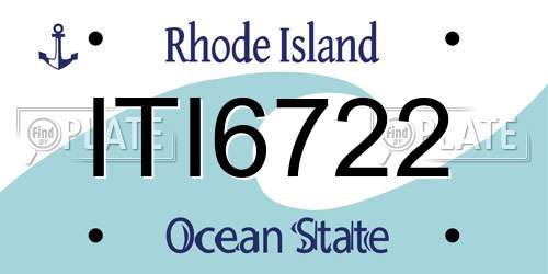 ITI6722 Rhode Island License Plate