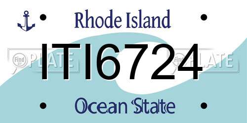 ITI6724 Rhode Island License Plate