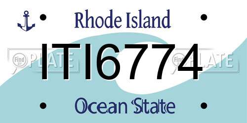 ITI6774 Rhode Island License Plate