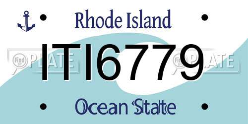 ITI6779 Rhode Island License Plate
