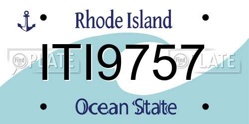 ITI9757 Rhode Island License Plate