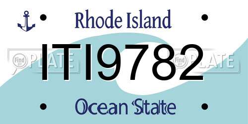 ITI9782 Rhode Island License Plate