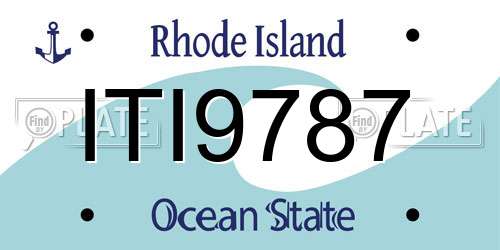 ITI9787 Rhode Island License Plate