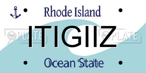 ITIGIIZ Rhode Island License Plate