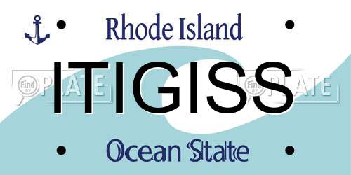 ITIGISS Rhode Island License Plate