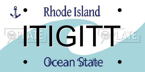 ITIGITT Rhode Island License Plate